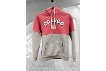 SUDADERA CDLUGO INFANTIL ROSA/GRIS